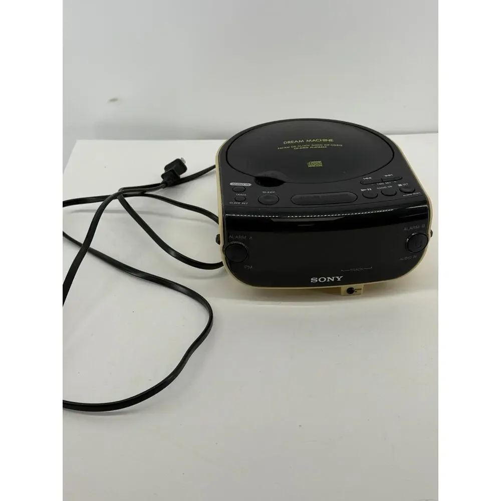 Sony Dream Machine ICF-CD815 Dual Alarm Clock Radio CD Player AM FM Audio In